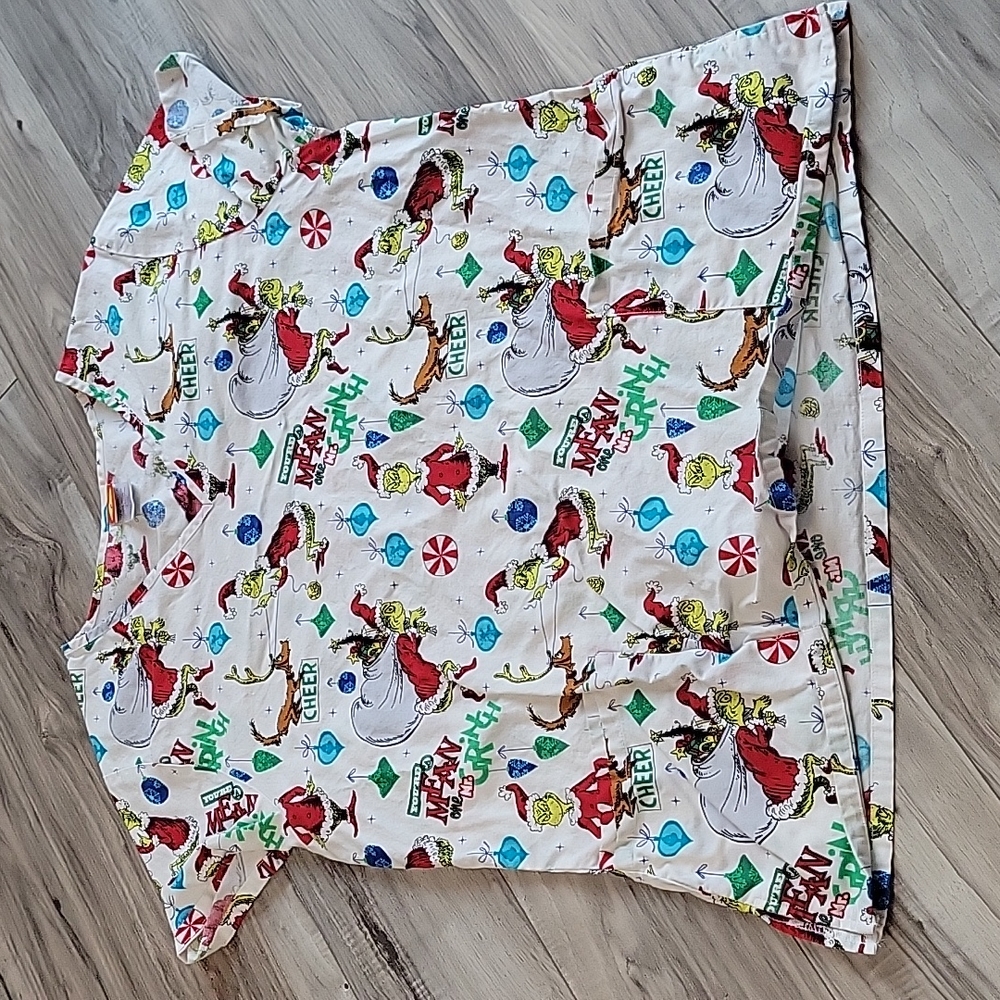 Grinch Holiday scrub top